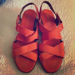 Orange Suede Aerosoles size 9